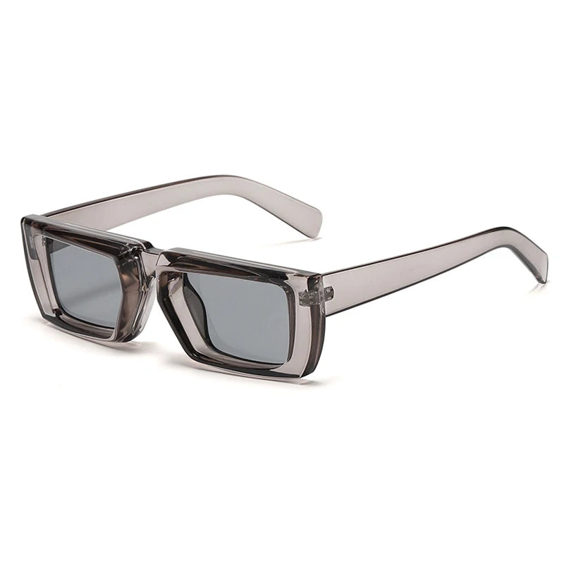 Polarized Balvin Sunglasses | Rectangle Frame Grey
